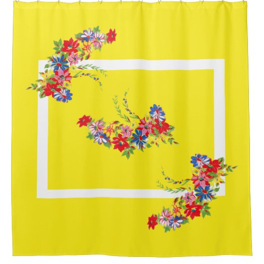  Floral Shower Curtain Douchegordijn (Voorkant)