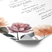 Floral Signature Cocktail Mariage Welcome Poster (Coin)