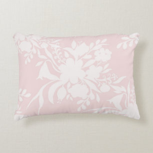 Floral silhouet patroon in roze tonen accent kussen