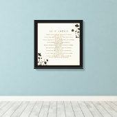 Floral Silhouette "Doe het hoe dan ook" Canvas Afdruk (Insitu (Houten vloer))