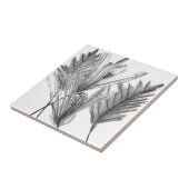 Floral Silhouette - Grijs Tegeltje (Zijkant)