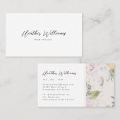 Floral simple Carte de visite (Devant / Derrière)