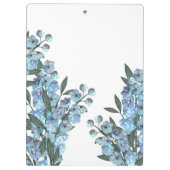 Floral Simple Elegant Garden Blue Delphinium Klembord (Achterkant)