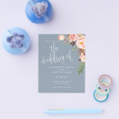 Floral Simple Wedding Invitation Budget Elegant Flyer (Enkel)