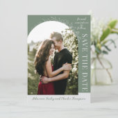 Floral Simplicity 1 | Modern Green | Save The Date (Debout devant)