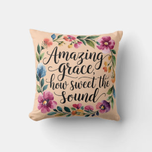 Floral Sinaasappel Amazing Grace Kussen