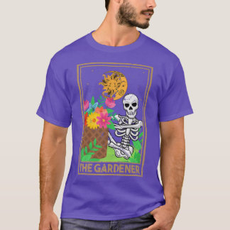 Floral Skeleton Gardening Tarot Gardener Plant Lov T-shirt