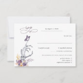 Floral Skeleton | Halloween Wedding RSVP (Voorkant)