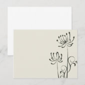 Floral Sketch Uitnodiging Briefkaart (Voorkant / Achterkant)