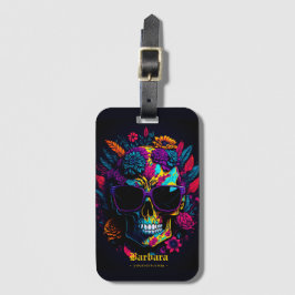Floral Skull Colorful Retro Stylish Tattoo Artist Bagagelabel