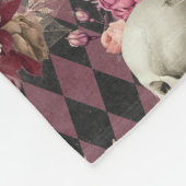 Floral Skull Custom Fleece Deken (Hoek)