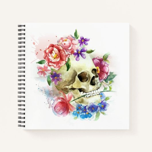 Floral Skull Dia de los Muertos | Notitieboek (Voorkant)