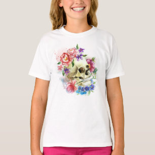 Floral Skull Dia de los Muertos SHIRT SLEEVE