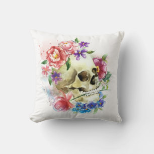 Floral Skull Dia de los Muertos   Sierkussen