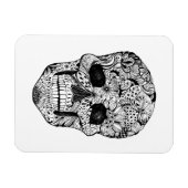 Floral Skull Doodle Magneet (Horizontaal)