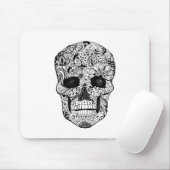Floral Skull Doodle Muismat (Met muis)