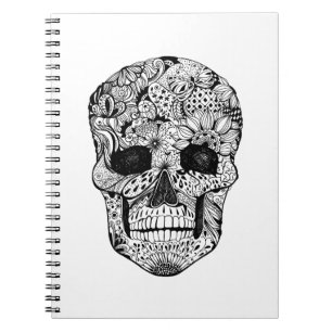Floral Skull Doodle Notitieboek