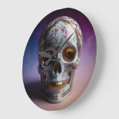 Floral Skull Geometry Klok Ontwerp door Li Tech (Hoek)