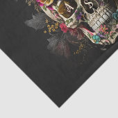 Floral Skull Gothic Pagan Monogram Initialen Tissuepapier (Detail)