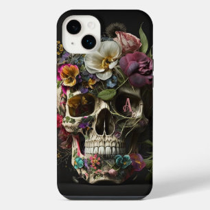 Floral Skull Gothic Pagan Monogram