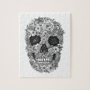 Floral Skull Legpuzzel