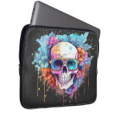 Floral Skull Shades Laptop Sleeve (Voorkant Rechts)