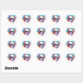 Floral Skull Shades Ronde Sticker (Vel)