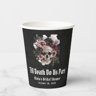 Floral Skull Till Death Do Us Part Vrijgezellenfee Papieren Bekers