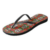 Floral Skulls Pattern Teenslippers (Schuin)