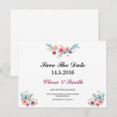 Floral sla de Datum Kaart op (Voorkant / Achterkant)