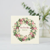  Floral slaat de datum op Save The Date (Staand voorkant)