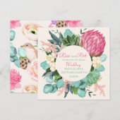  Floral slaat de datum op Save The Date (Voorkant / Achterkant)