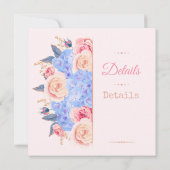  Floral slaat de datum op Save The Date (Achterkant)
