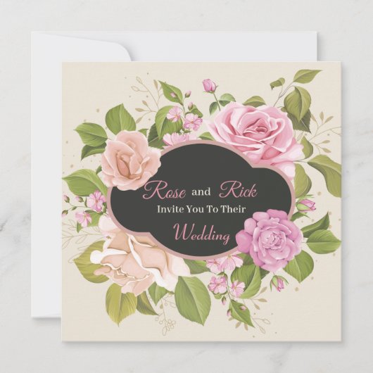 Floral slaat de datum op Save The Date (Voorkant)