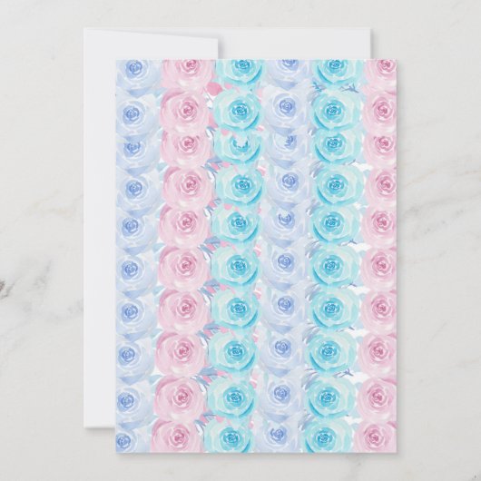 Floral Snow Falk Princess Birthday Invitation Kaart (Achterkant)