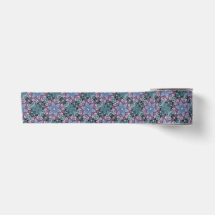 Floral Snowflake Roze Blauw Groen Lint