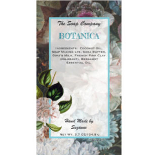 Floral Soap Product Packaging Sticker/Label Etiket