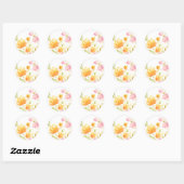 Floral Song I Ronde Sticker (Vel)
