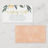 Floral souhaitant bien nuptiale carte d'insertion  (Devant / Derrière)