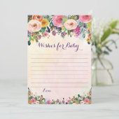 Floral Souhaite Pour Les Cartes Conseils Pour Bébé (Debout devant)