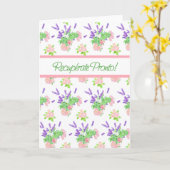 Floral Spaans taalgroet Kaart (Gele Bloem)