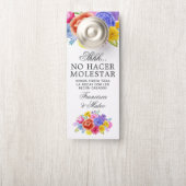 Floral Spain Fiesta Wedding do not Disturate (Op knop)