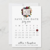 Floral sparen de DatumKalender Save The Date (Voorkant)