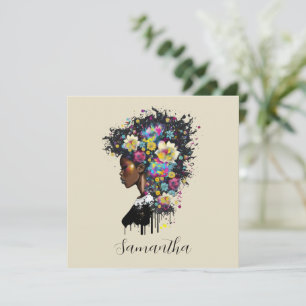 Floral Sparking African American Woman