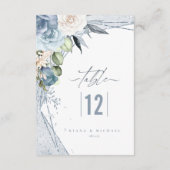 Floral Sparkles Wedding Table Number ID889 Kaart (Achterkant)