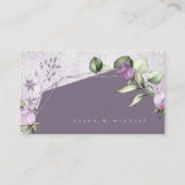 Floral Sparkles Wedding Website Mauve ID889 Informatiekaartje (Voorkant)