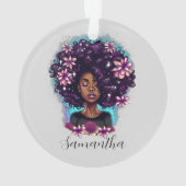Floral Sparkling Afro Femme (dos)