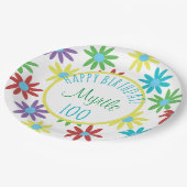 Floral Specialized 100th Birthday Paper Bord (Gekanteld)