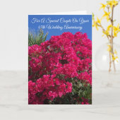 Floral Specialized 45th Wedding Jubileum Kaart (Gele Bloem)