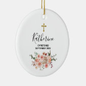  Floral Specialized Christening Baby Girl Keramisch Ornament (Rechts)